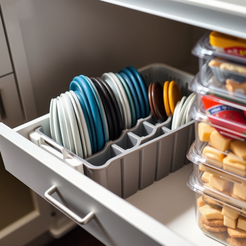 Lid Organizer in action