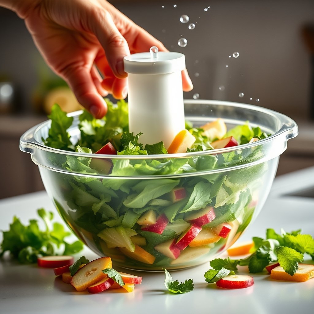 Salad Spinner: 10 Ultimate Secrets For Amazing Results In 2026 2 OXO Good Grips Salad Spinner in action